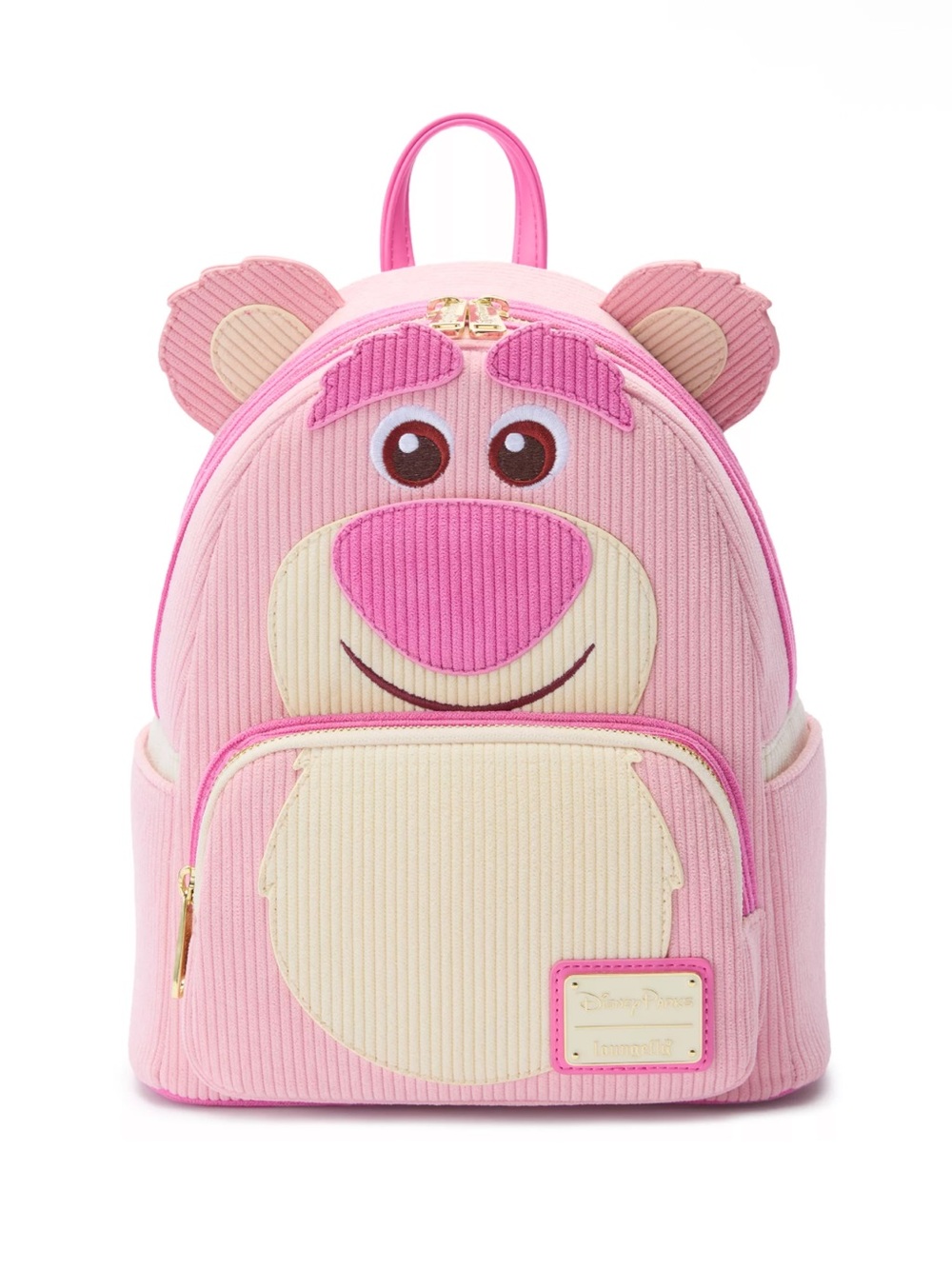 NWT Loungefly Disney Parks Lotso Bear Scented Mini Backpack Pink Cream Corduroy